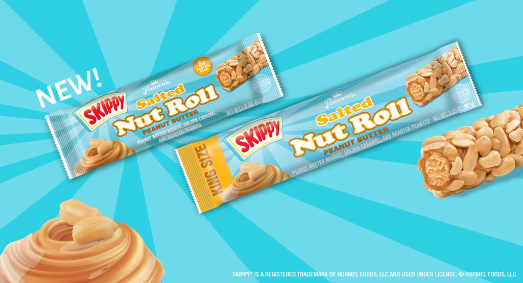 image of Skippy Salted Nut Roll bars in 1.8 oz and 3.25 oz